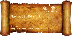 Madacsi Márk névjegykártya