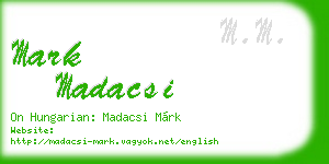 mark madacsi business card