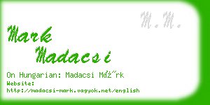 mark madacsi business card